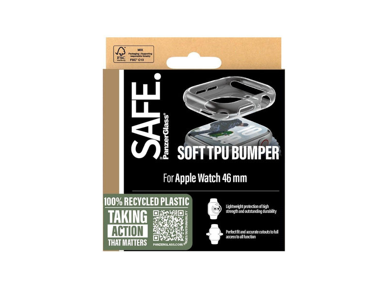 SAFE. by PanzerGlass TPU Bumper Transparent Apple Watch Series 10 | 46mm