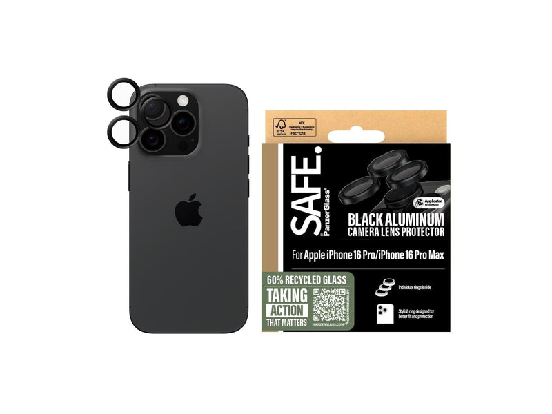 SAFE. by PanzerGlass Camera Lens Protector Black iPhone iPhone 16 Pro | 16 Pro Max