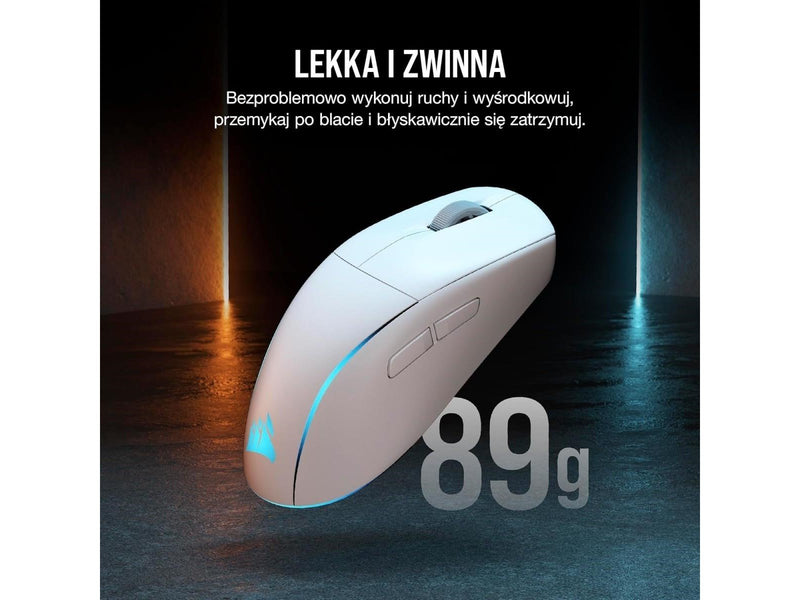 Corsair M75 Lightweight RGB - Gaming Maus (Weiß mit RGB Licht)