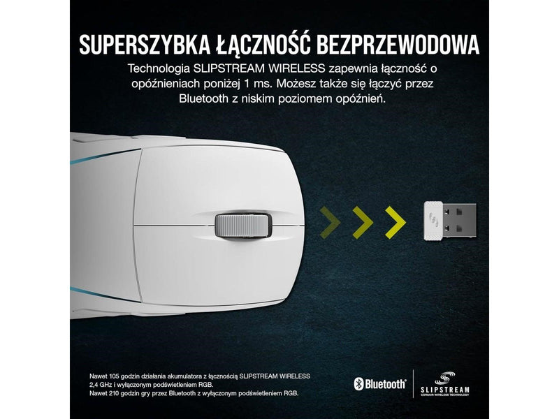 Corsair M75 Lightweight RGB - Gaming Maus (Weiß mit RGB Licht)