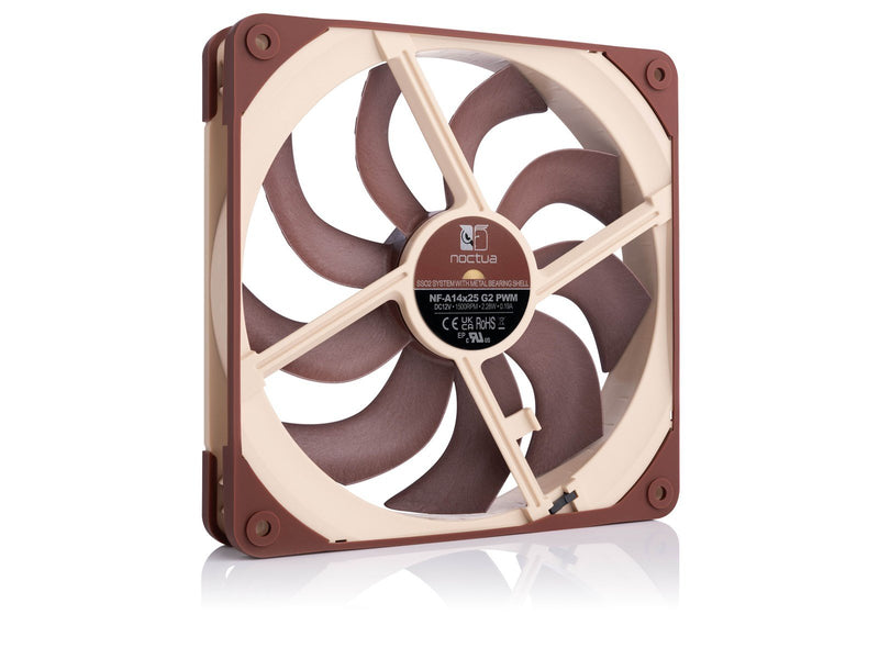 Noctua NF-A14x25 G2 PWM - Gehäuselüfter - 140mm - Braun - 25 dBA