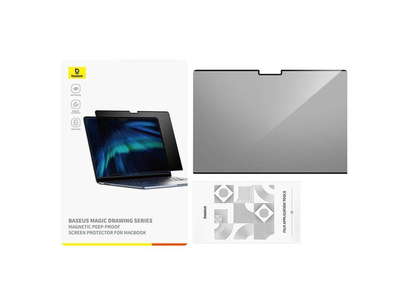 Baseus Magic Drawing tempered glass for MacBook Pro 13" (2022) + cleaning kit (transparent)