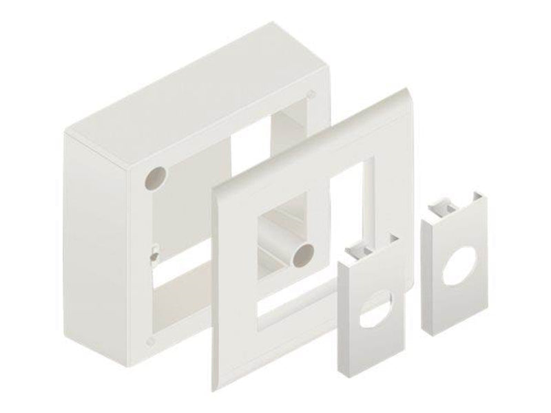 DeLOCK Easy 45 - Surface Mounted Box - White RAL 9003