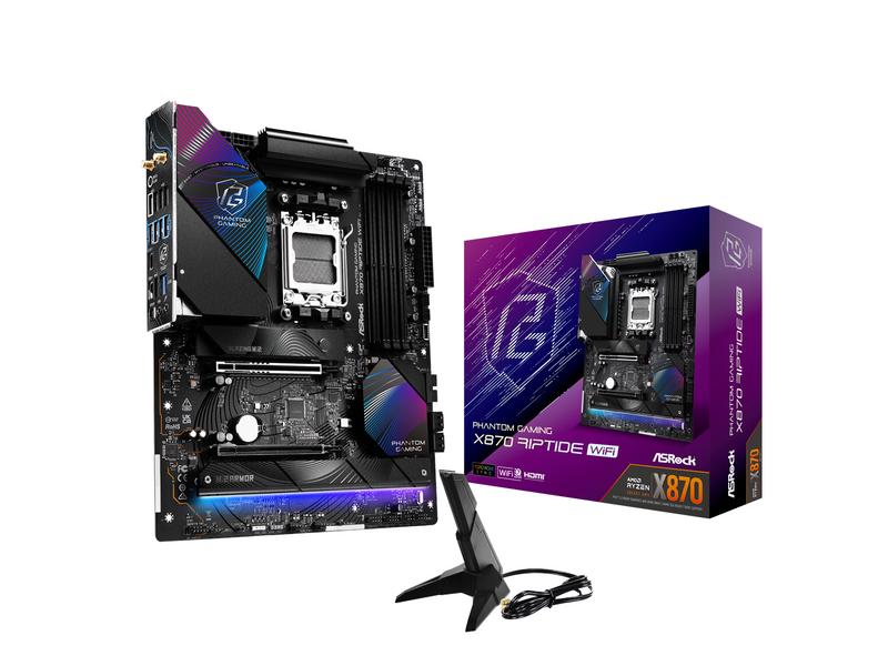 ASRock X870 RIPTIDE WIFI Mainboard - AMD X870 - AMD AM5 socket - DDR5 RAM - ATX