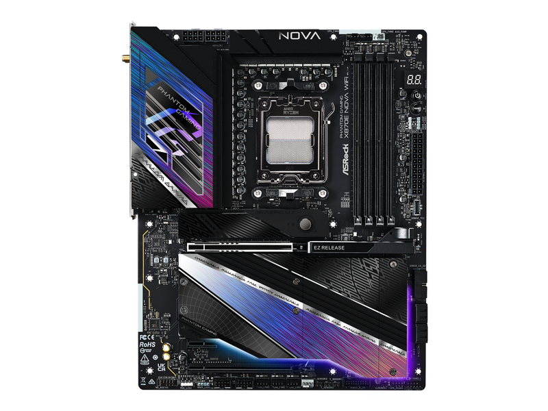 ASRock X870E NOVA WIFI Mainboard - AMD X870E - AMD AM5 socket - DDR5 RAM - ATX