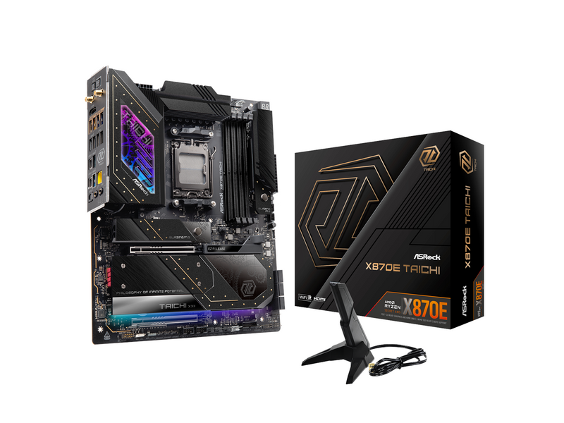 ASRock X870E TAICHI Mainboard - AMD X870E - AMD AM5 socket - DDR5 RAM - Extended ATX