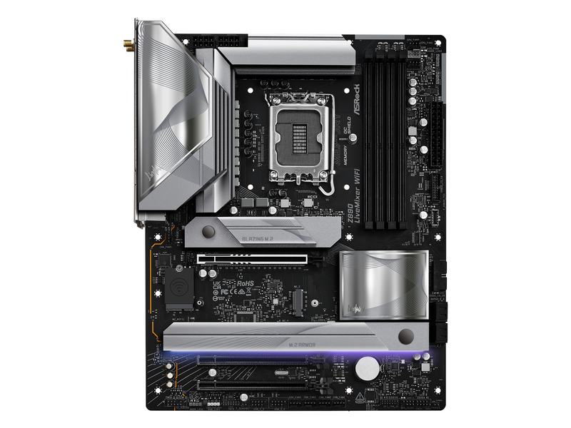 ASRock Z890 LIVEMIXER WIFI Mainboard - Intel Z890 - Intel LGA1851 socket - DDR5 RAM - ATX