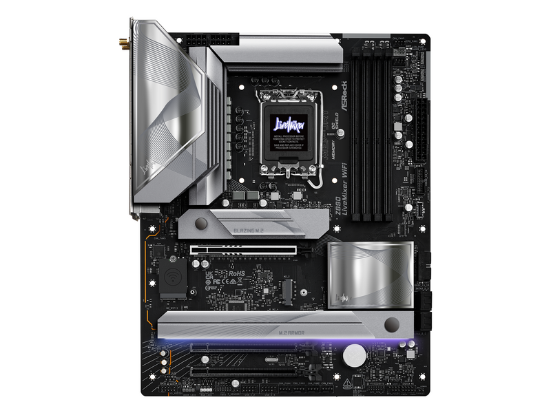 ASRock Z890 LIVEMIXER WIFI Mainboard - Intel Z890 - Intel LGA1851 socket - DDR5 RAM - ATX