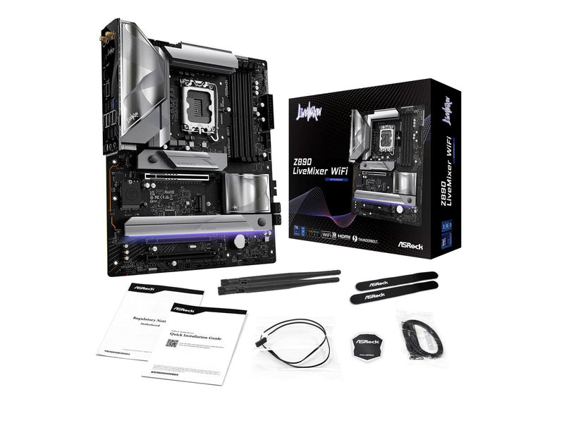 ASRock Z890 LIVEMIXER WIFI Mainboard - Intel Z890 - Intel LGA1851 socket - DDR5 RAM - ATX