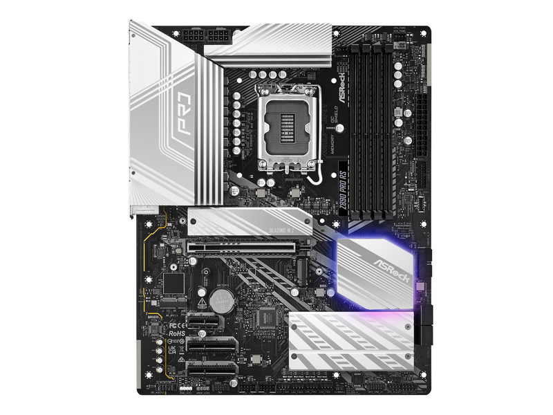 ASRock Z890 PRO RS Mainboard - Intel Z890 - Intel LGA1851 socket - DDR5 RAM - ATX