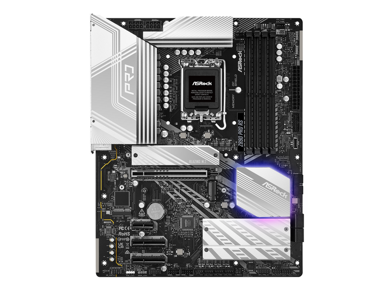 ASRock Z890 PRO RS Mainboard - Intel Z890 - Intel LGA1851 socket - DDR5 RAM - ATX