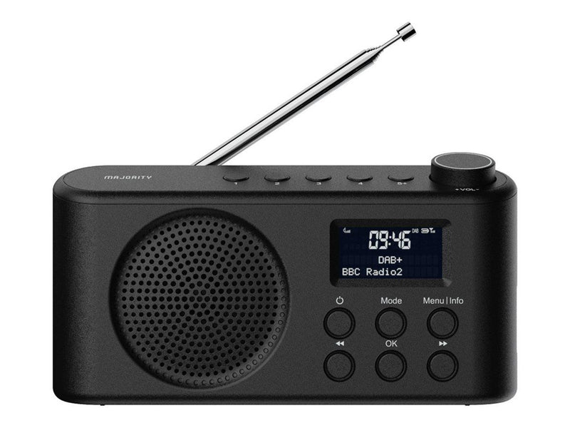 Majority Orwell - Lightweight compact rechargeable DAB Radio - DAB+/FM - Mono - schwarz