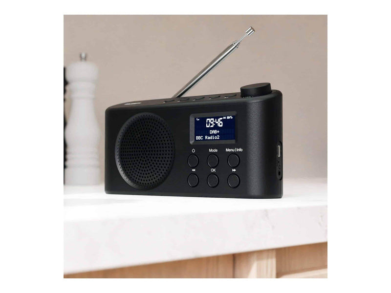 Majority Orwell - Lightweight compact rechargeable DAB Radio - DAB+/FM - Mono - schwarz