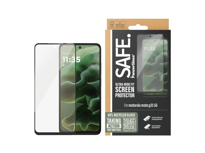 SAFE. by PanzerGlass Screen Protector Motorola Moto G35 5G | Ultra-Wide Fit