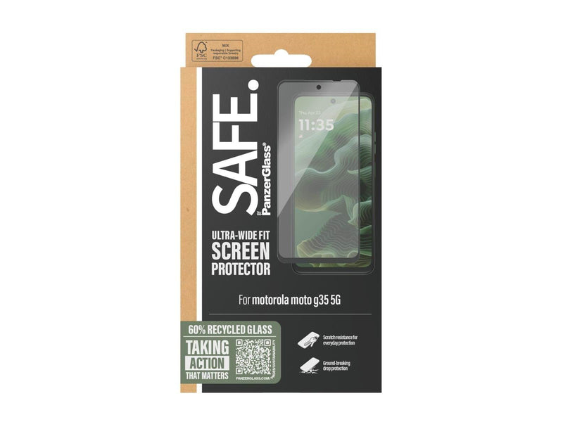 SAFE. by PanzerGlass Screen Protector Motorola Moto G35 5G | Ultra-Wide Fit