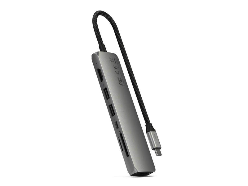 Satechi 7-in-1 USB-C Slim Multiport Adapter with Ethernet - Space Grey