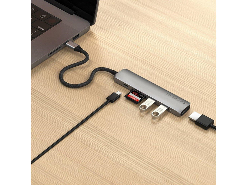 Satechi 6-in-1 USB-C Slim Multiport Adapter - Space Grey