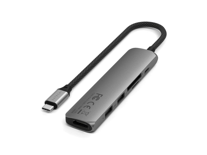 Satechi 6-in-1 USB-C Slim Multiport Adapter - Space Grey