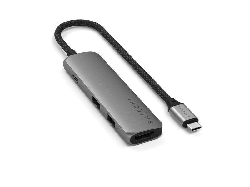 Satechi 4-in-1 USB-C Slim Multiport Adapter 4K - Space Grey