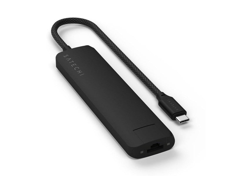 Satechi 7-in-1 USB-C Slim Multiport Adapter with Ethernet - Black