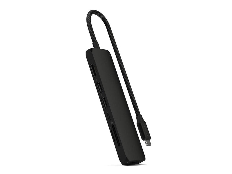 Satechi 7-in-1 USB-C Slim Multiport Adapter with Ethernet - Black