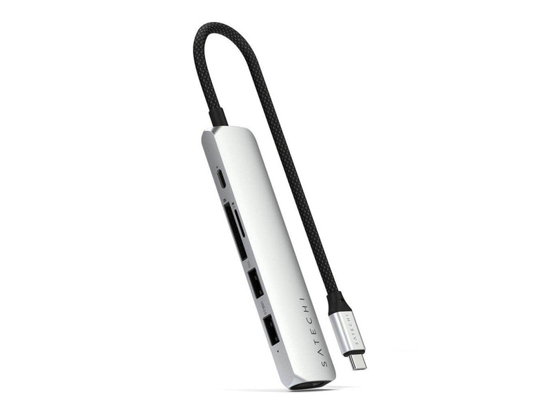 Satechi 6-in-1 USB-C Slim Multiport Adapter - Silver