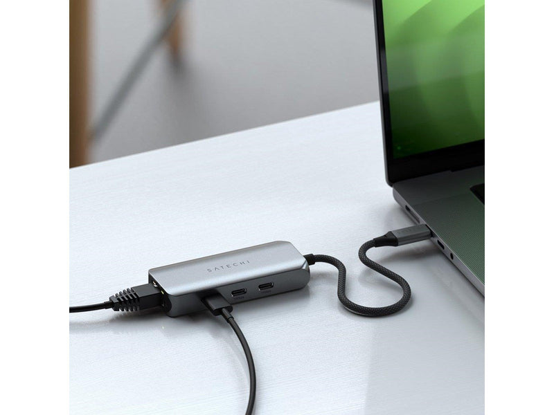 Satechi 4-In-1 USB-C Hub With 2.5 Gigabit Ethernet USB-Hubs - 3 - Grau