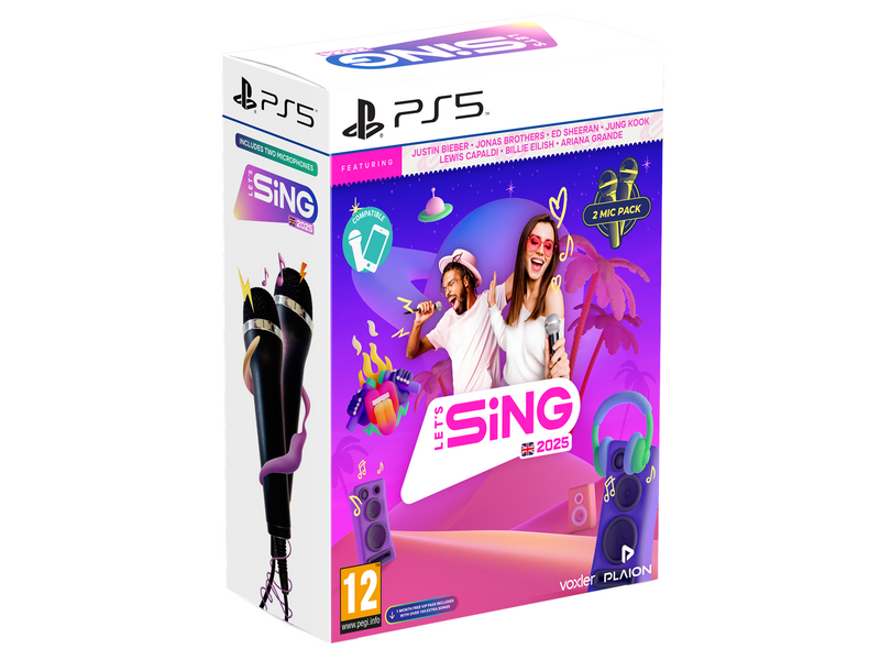 Let's Sing 2025 + 2 Microphones - Sony PlayStation 5 - Musik - PEGI 12