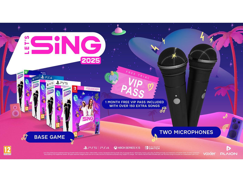 Let's Sing 2025 + 2 Microphones - Sony PlayStation 5 - Musik - PEGI 12