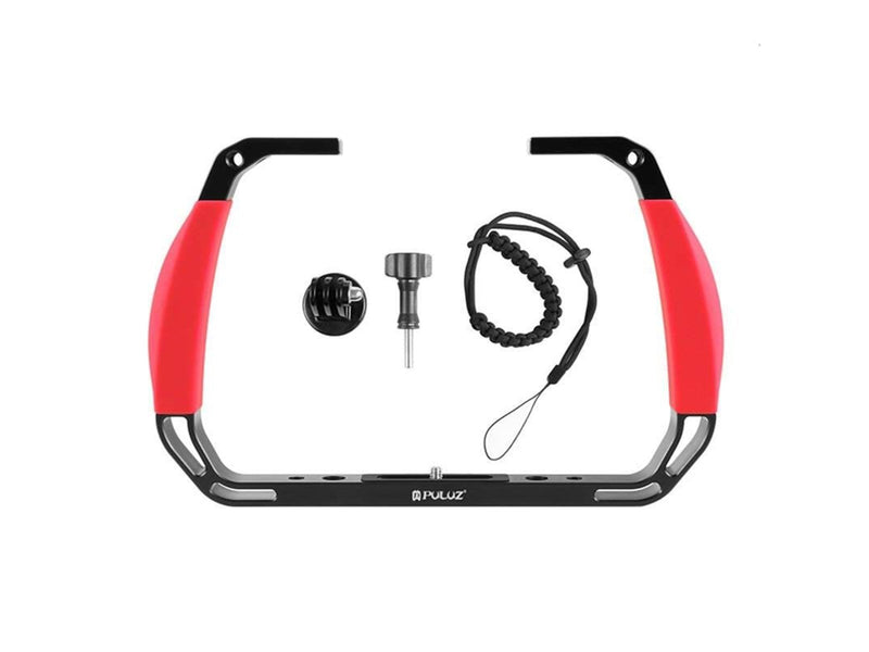Puluz Underwater Diving Rig for Action Cameras (Red)