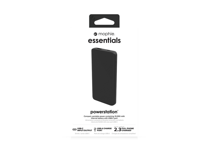 Mophie Essentials Powerbank (Akku) - schwarz - 10000 mAh