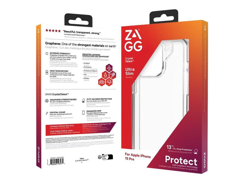 ZAGG Crystal Palace for iPhone 15 Pro - Clear