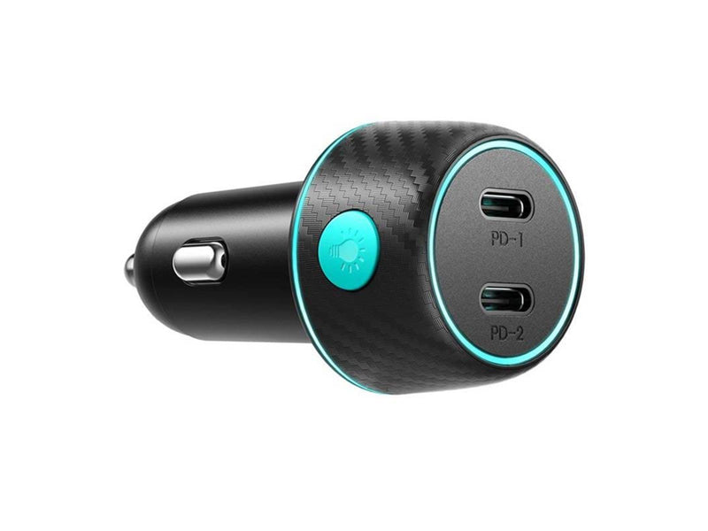 Joyroom Car charger CCN02 2x USB-C PD 70W (black)
