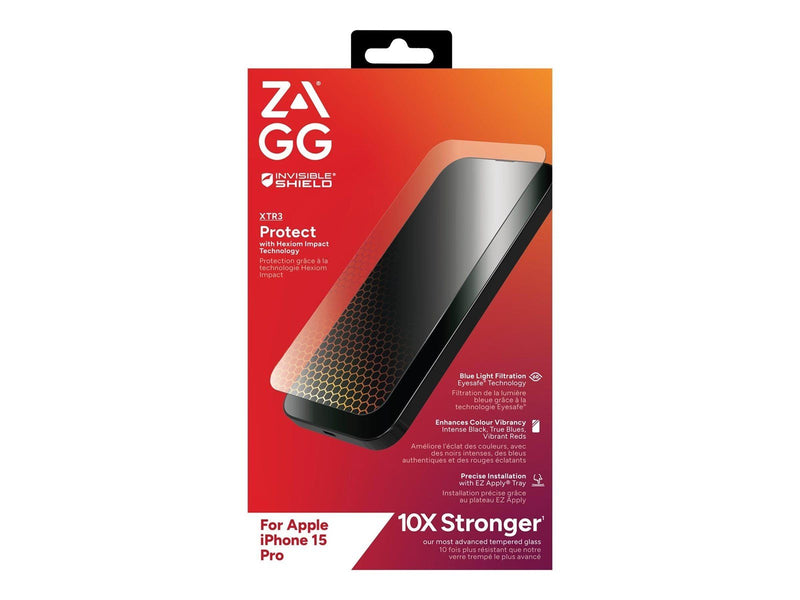 ZAGG InvisibleShield Glass XTR3 for iPhone 15 Pro
