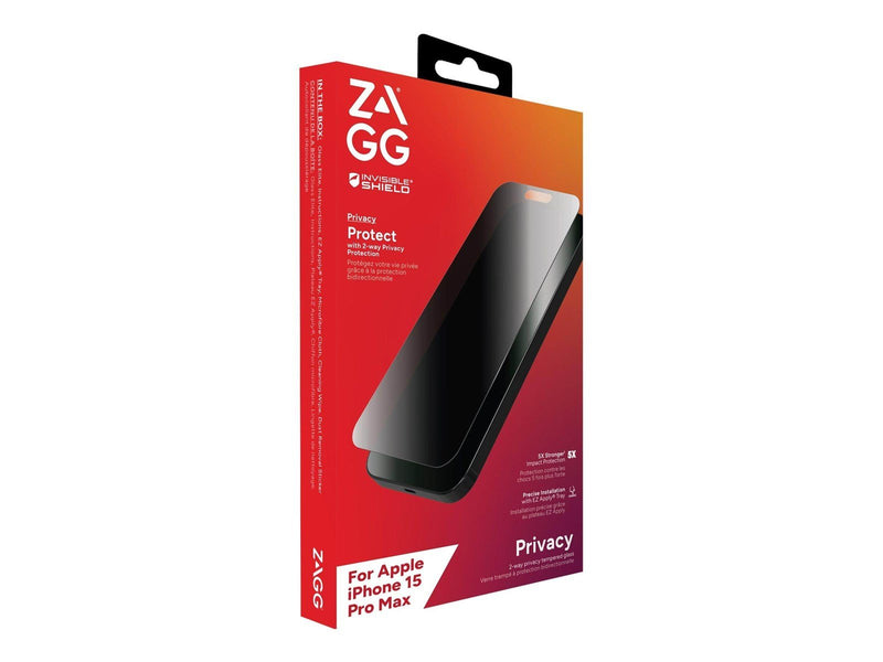 ZAGG InvisibleShield Glass Elite Privacy for Apple iPhone 15 Pro Max