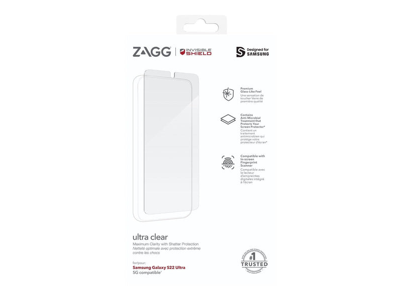 ZAGG InvisibleShield Ultra Clear+ for Samsung Galaxy S22 Ultra