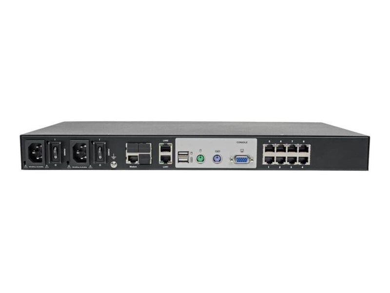 Tripp Lite Eaton  series 8-Port Cat5 KVM over IP Switch with Virtual Media - 1 Local & 1 Remote User 1U Rack-Mount TAA