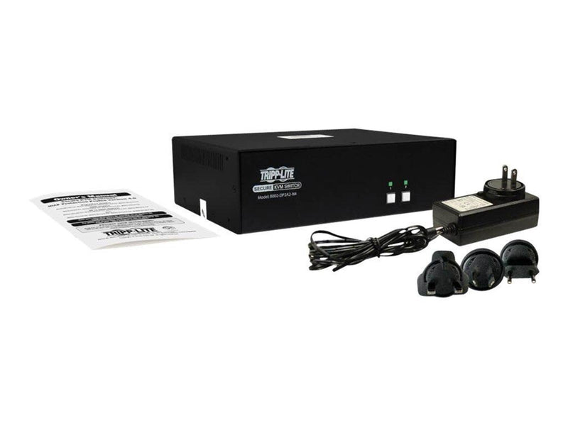 Tripp Lite Secure KVM Switch 2-Port Dual Head DisplayPort to DisplayPort 4K NIAP PP4.0 Audio TAA - KVM / audio switch - 2 ports