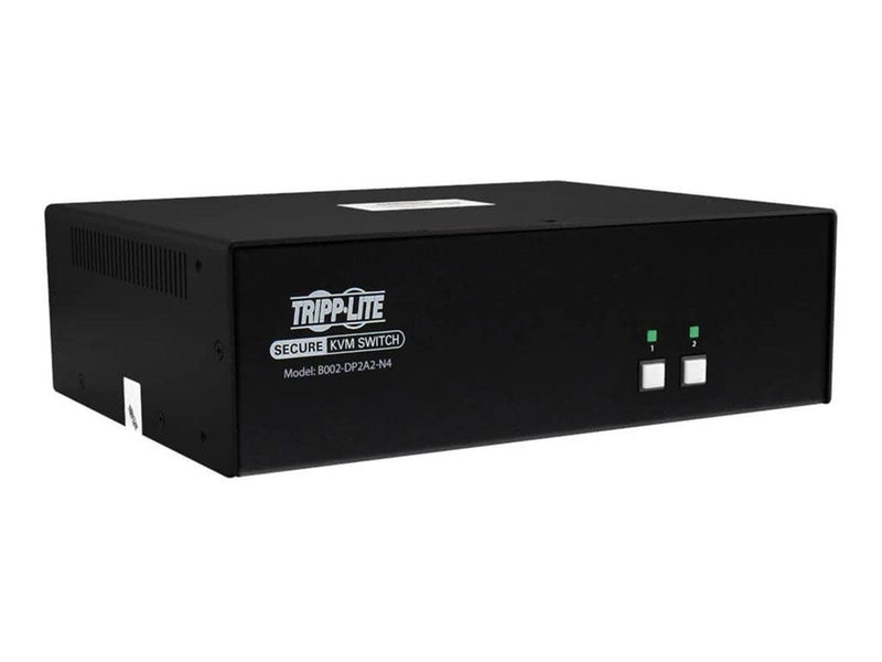 Tripp Lite Secure KVM Switch 2-Port Dual Head DisplayPort to DisplayPort 4K NIAP PP4.0 Audio TAA - KVM / audio switch - 2 ports