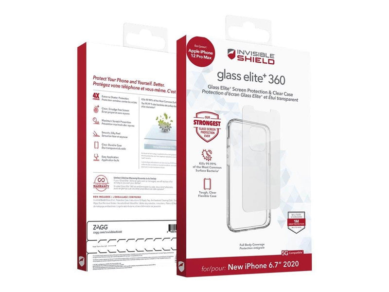ZAGG invisibleSHIELD Glass Elite+ 360 for Apple iPhone 12 Pro Max