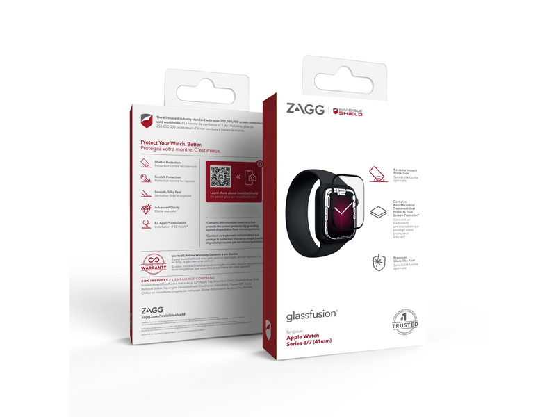 ZAGG InvisibleShield Glass Fusion+ for Apple Watch Series 7 (41mm)/ Series 8 (41mm)