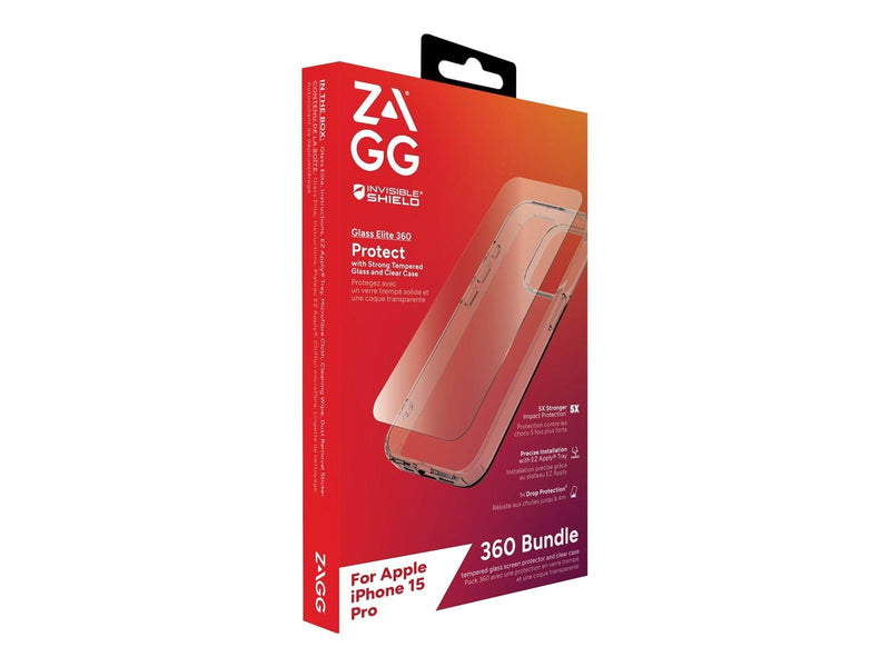 ZAGG InvisibleShield Glass Elite 360 for Apple iPhone 15 Pro