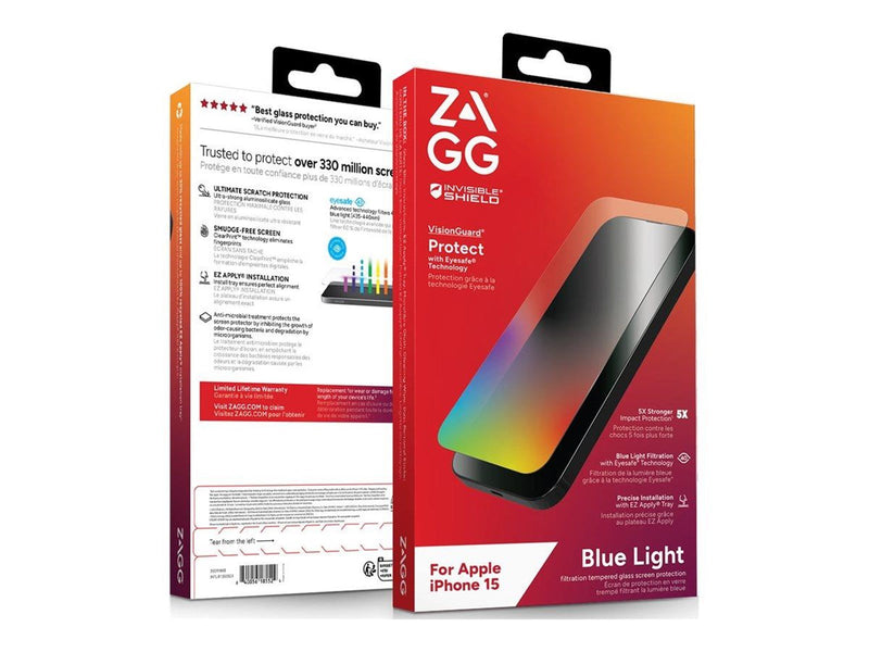 ZAGG InvisibleShield Glass Elite VisionGuard for Apple iPhone 15
