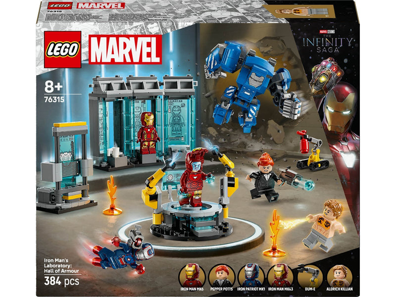 LEGO Super Heroes Marvel 76315 Iron Mans Labor: Halle der Rüstungen