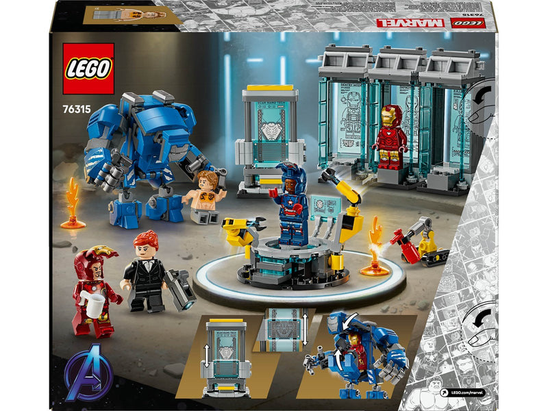 LEGO Super Heroes Marvel 76315 Iron Mans Labor: Halle der Rüstungen