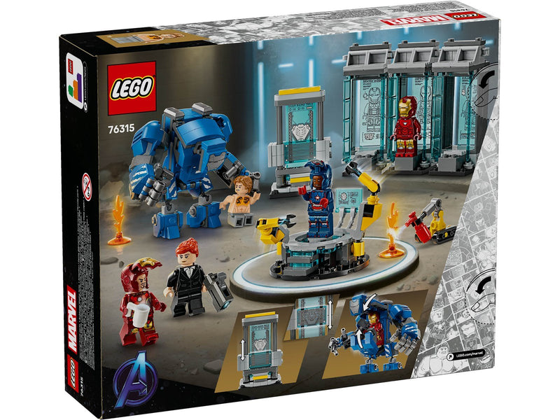 LEGO Super Heroes Marvel 76315 Iron Mans Labor: Halle der Rüstungen