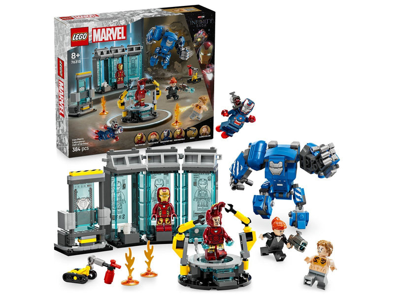 LEGO Super Heroes Marvel 76315 Iron Mans Labor: Halle der Rüstungen