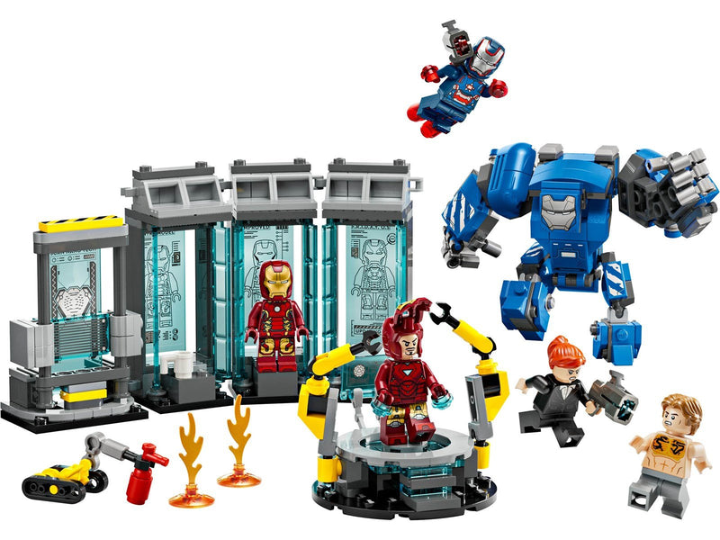 LEGO Super Heroes Marvel 76315 Iron Mans Labor: Halle der Rüstungen