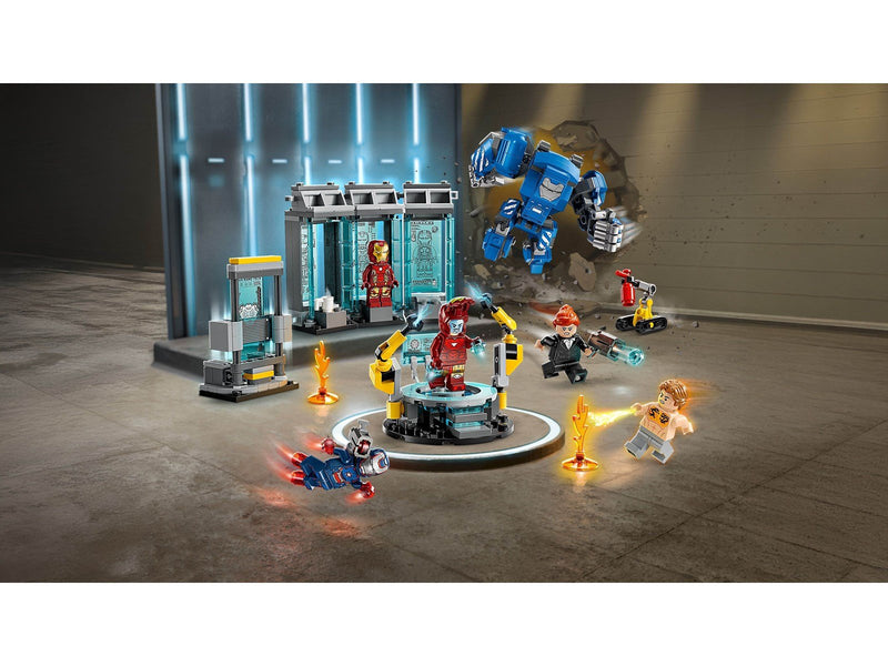 LEGO Super Heroes Marvel 76315 Iron Mans Labor: Halle der Rüstungen
