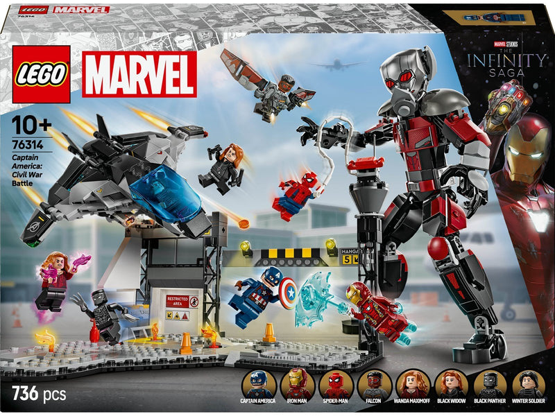 LEGO Super Heroes Marvel 76314 Captain America: Civil War Actionduell